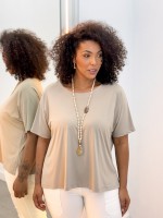 Blusa Marluce Fluity Lisa areia