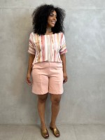 Bermuda Shirley Malha encorpada rosa