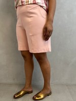 Bermuda Shirley Malha encorpada rosa
