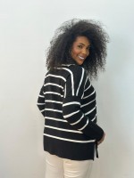 BLUSA LISTRADA em tricot