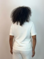 Blusa Tânia Malha Levemente encorpada off-white
