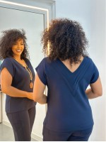 Blusa Mara Malha Levemente encorpada MARINHO