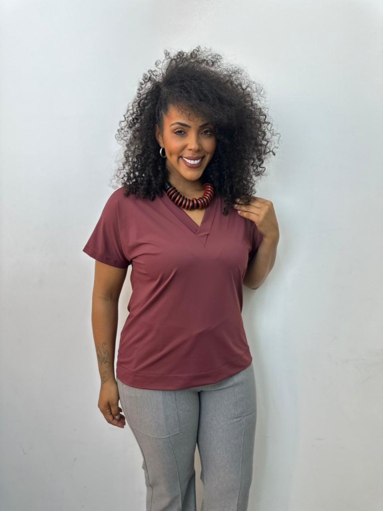 BLUSA ISA FLUITY marsala
