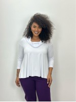 Blusa mirela VISCO MALHA branca