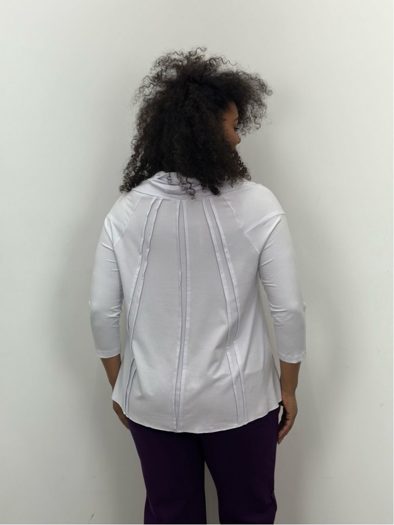 Blusa mirela VISCO MALHA branca