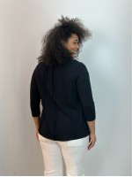 Blusa mirela VISCO MALHA preta