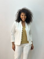 Casaco Rosana Malha encorpada off-white