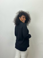 BLUSA REGINA levemente encorpada preta