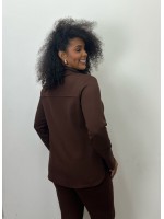 BLUSA REGINA levemente encorpada marrom