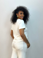 BLUSA DANIELA Malha levemente encorpada off-white