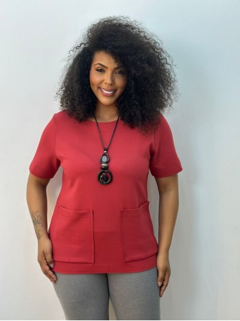 BLUSA MELISSA carmim