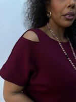 Blusa Cássia Malha Levemente encorpada MARSALA