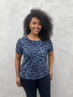 BLUSA solange FLUITY onça azul