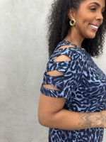 BLUSA solange FLUITY onça azul