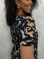 BLUSA solange FLUITY preta pincelada