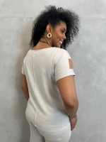 Blusa Roseli Malha Levemente encorpada gelo