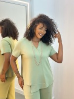 Blusa Júlia Malha Levemente encorpada verde