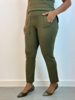 Calça Fany Malha levemente Encorpada verde militar
