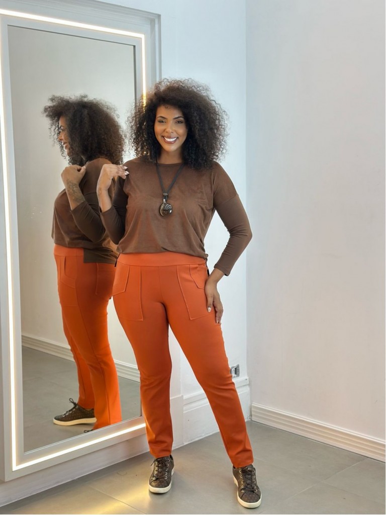 Calça Fany wave TERRACOTA