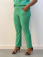 Calça Fany Malha levemente Encorpada verde