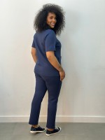 Calça Fany Malha levemente Encorpada marinho