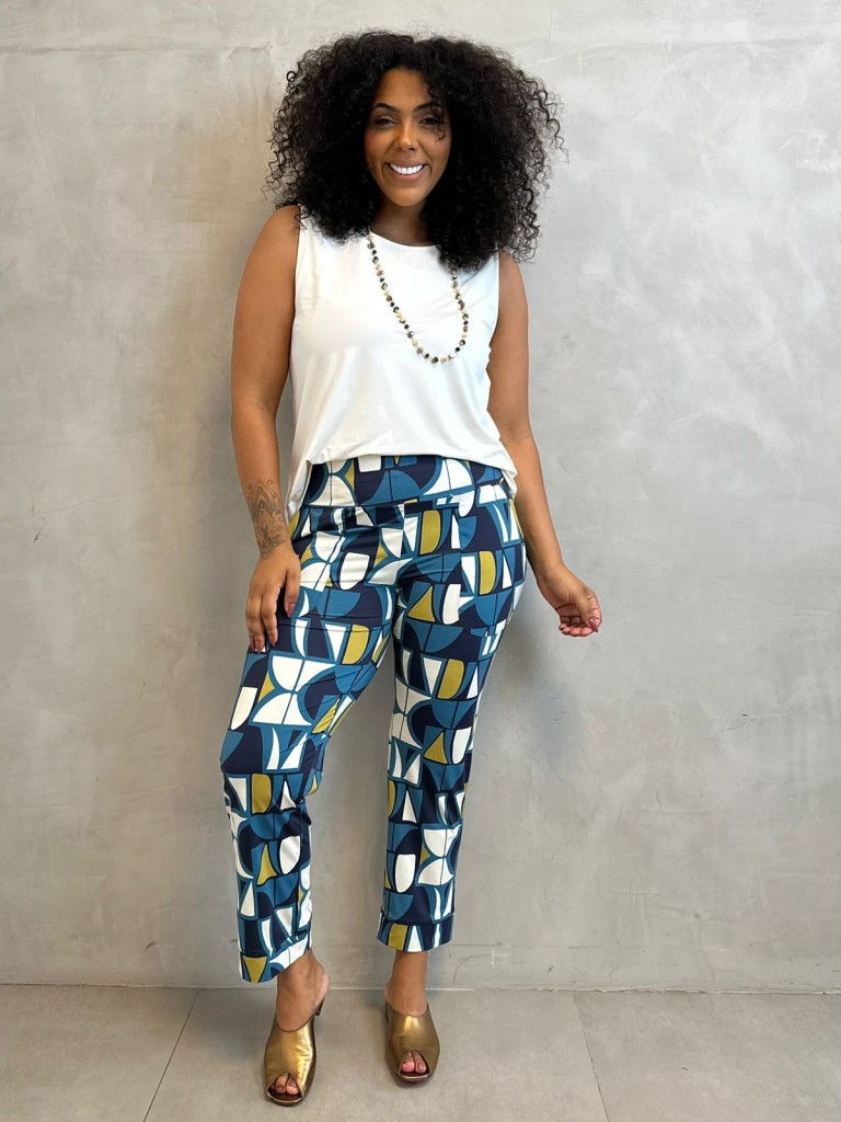 Calça fluity Sequinha Estampada 