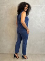 Calça fluity Sequinha azul jeans