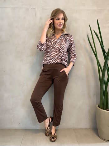 Calça fluity Sequinha marrom café
