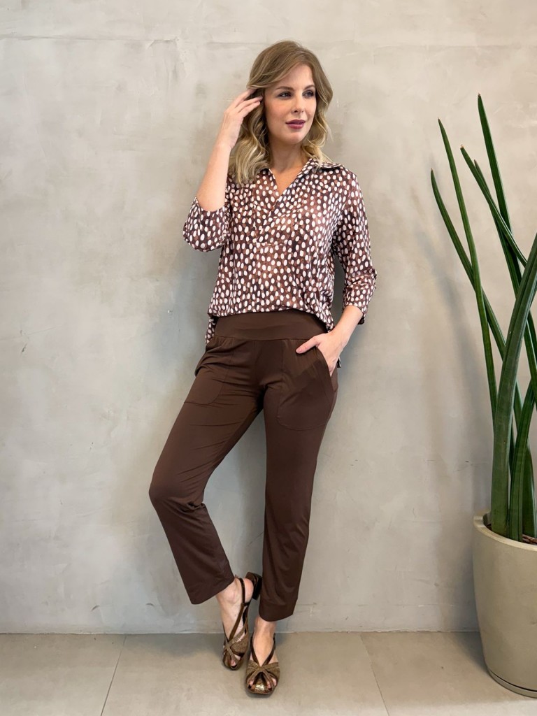 Calça fluity Sequinha marrom café