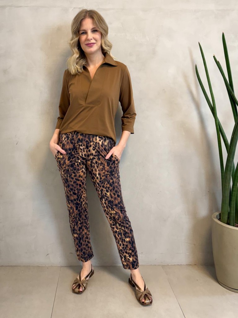 Calça fluity Sequinha Estampada 