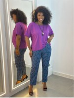 Calça fluity Sequinha ESTAMPA LOSANGO AZUL