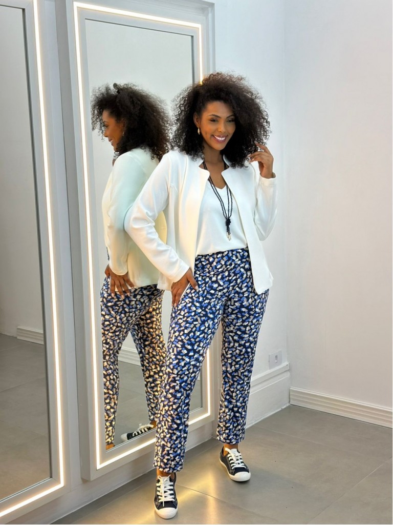 Calça fluity Sequinha Estampada 