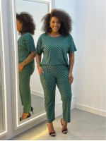 Calça fluity Sequinha Estampada MARINHO C/ VERDE