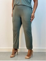 Calça Fluity Sequinha Lisa verde militar