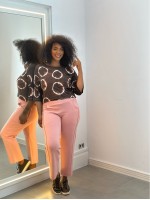 Calça Isa Malha ENCORPADA rosa 