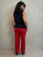 Calça Bella Malha Encorpada CARMIM
