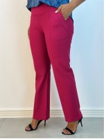 Calça Bella Malha Encorpada cereja