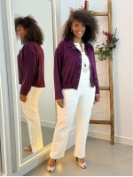 Calça Bella Malha Encorpada off-white