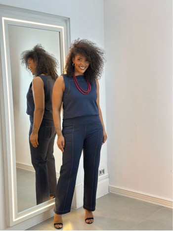 Calça New Bella Malha jeans