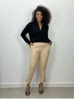 Calça New Violeta Malha Encorpada café c/ leite