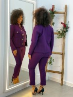 Calça New Violeta Malha Encorpada BERINjELA