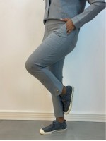 Calça New Violeta Malha Encorpada cinza mescla