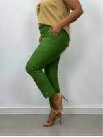 Calça New Violeta Malha Encorpada verde folha
