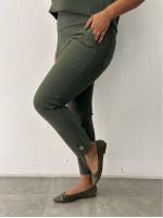 Calça New Violeta Malha Encorpada verde militar
