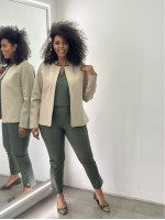Calça New Violeta Malha Encorpada verde militar