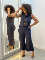 Calça DANIELA PANTACOURT FLUITY MARINHO