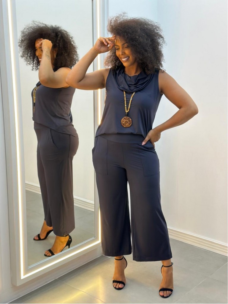 Calça DANIELA PANTACOURT FLUITY MARINHO