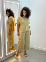 Calça DANIELA PANTACOURT FLUITY lisa pistache