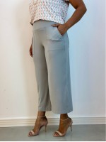 Calça DANIELA PANTACOURT FLUITY lisa prata