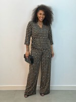 Calça Pantalona Fluity Estampada Sirlei 